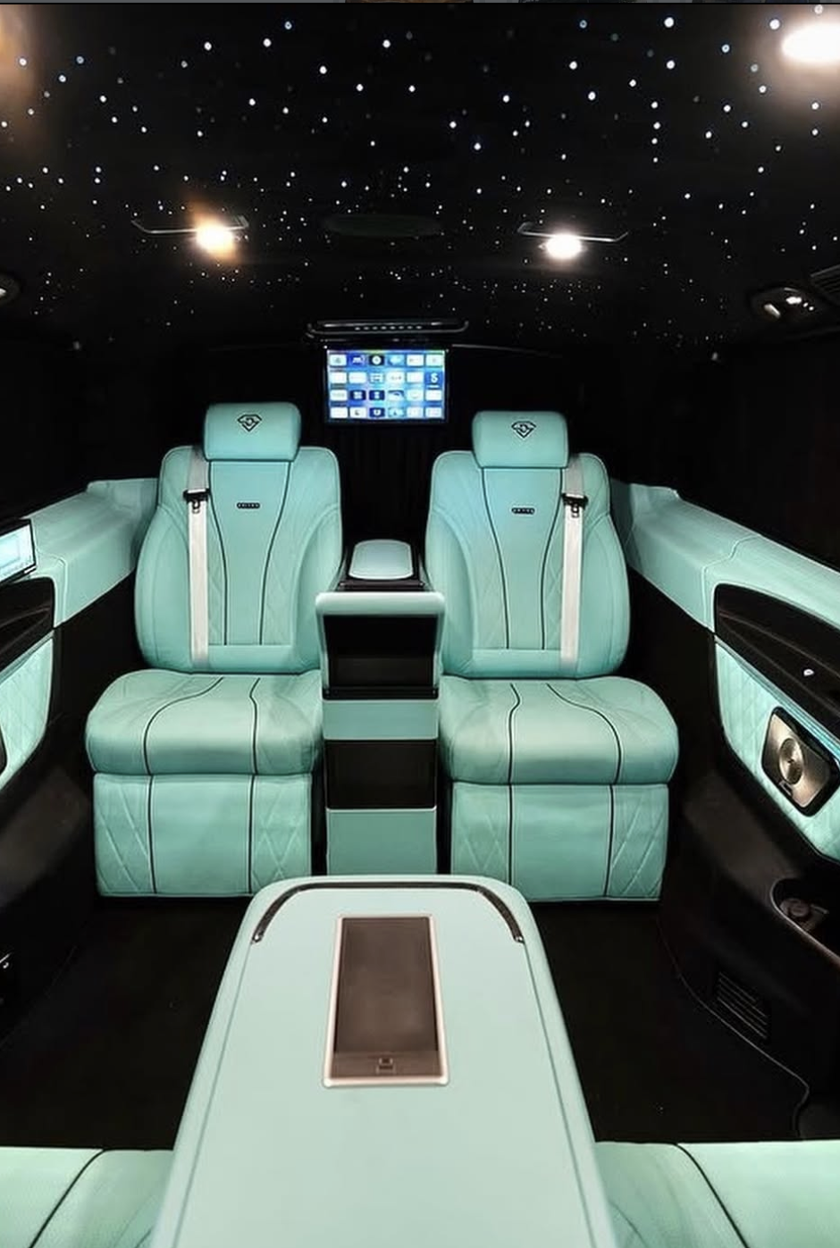 Luxe cabine-interieur met sterrenhemel dak